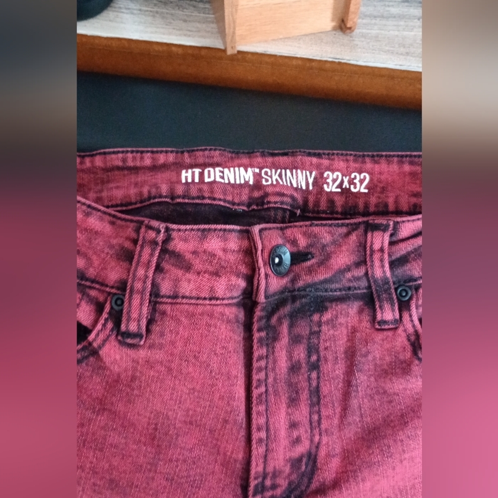 HT Vintage retro red skinny jean